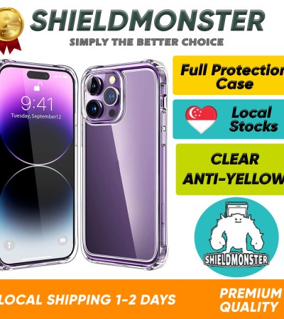 Shieldmonster iPhone手机壳14 Pro Max/14 Pro/14 Max/13 Pro Max/12/11/XS/X/8外壳透明硬软透明TPU盖